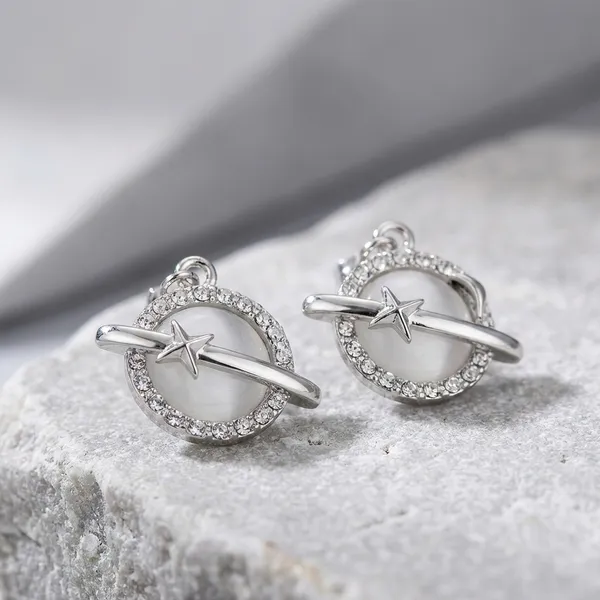 Silver_Celestial_Saturn_Drop_Earrings_With_Cat_Eye_Stone_And_Crystal_Accents_In_Silver_Tone_Finish