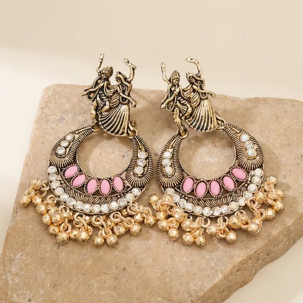 Antique_Gold_Tone_Radha_Krishna_Chandbali_Earrings_With_Turquoise_Accents_And_Ghungroo_Drops