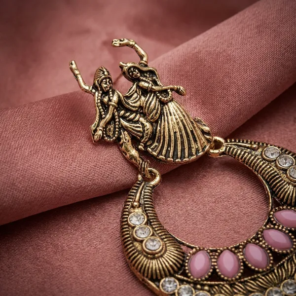 Antique_Gold_Tone_Radha_Krishna_Chandbali_Earrings_With_Turquoise_Accents_And_Ghungroo_Drops