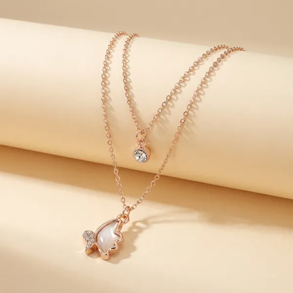 Rose_Gold_Seri_Rose_Tone_Double_Layered_Necklace_With_Crystal_Solitaire_And_Floral_Pendant