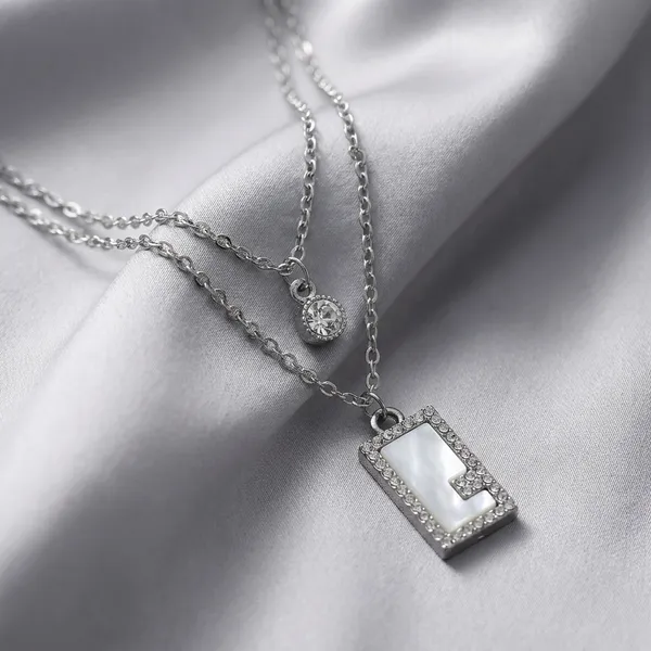 Silver_Seri_Tone_Double_Layered_Necklace_With_Crystal_Solitaire_And_Floral_Pendant