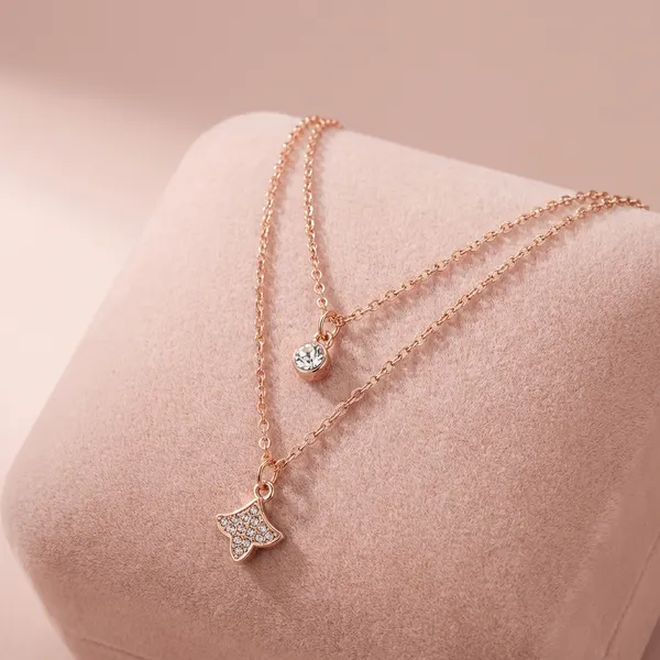 Rose_Gold_Seri_Tone_Double_Layered_Necklace_With_Crystal_Solitaire_And_Floral_Pendant