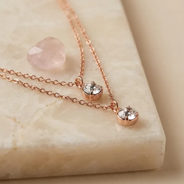 Rose_Gold_Seri_Tone_Double_Layered_Necklace_With_Crystal_Solitaire_And_Floral_Pendant