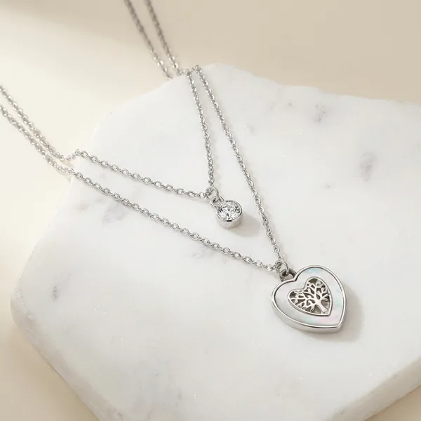 Silver_Exclusive_Layered_Heart_Star_Pendant_Necklace_Romantic_Gift_For_Her