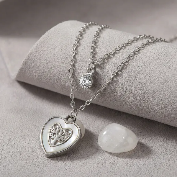 Silver_Exclusive_Layered_Heart_Star_Pendant_Necklace_Romantic_Gift_For_Her