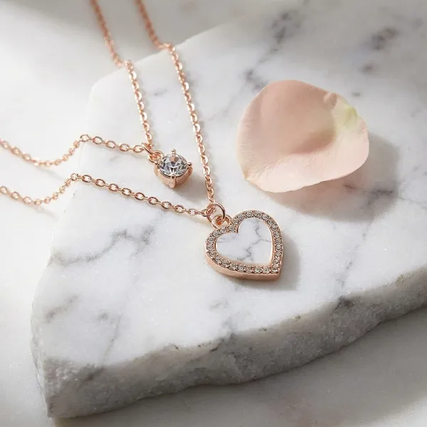 Rose_Gold_Exclusive_Layered_Heart_Star_Pendant_Necklace_Romantic_Gift_For_Her