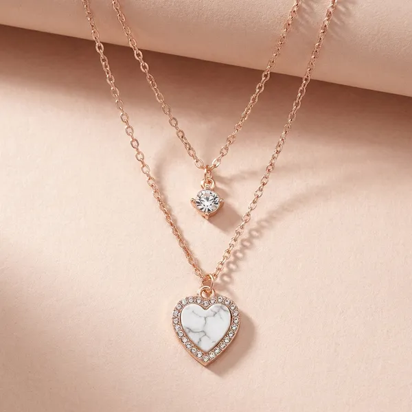 Rose_Gold_Exclusive_Layered_Heart_Star_Pendant_Necklace_Romantic_Gift_For_Her