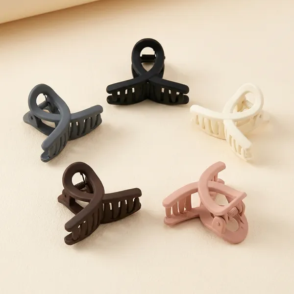 Multicolor_Large_Matte_Hair_Clips_For_Women_Strong_Hold_Geometric_Claw_Clips_Thick_Hair_Accessories_Pack_Of_5