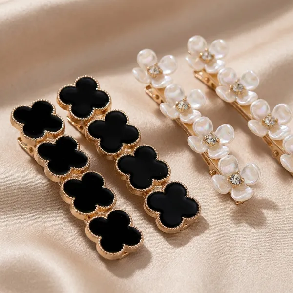 Black_and_White_Decorative_Hair_Clips_For_Wedding_Parties_Stone_And_Pearl_Barrettes_Iridescent_Flower_Petal_Hair_Pins_Pack_Of_4