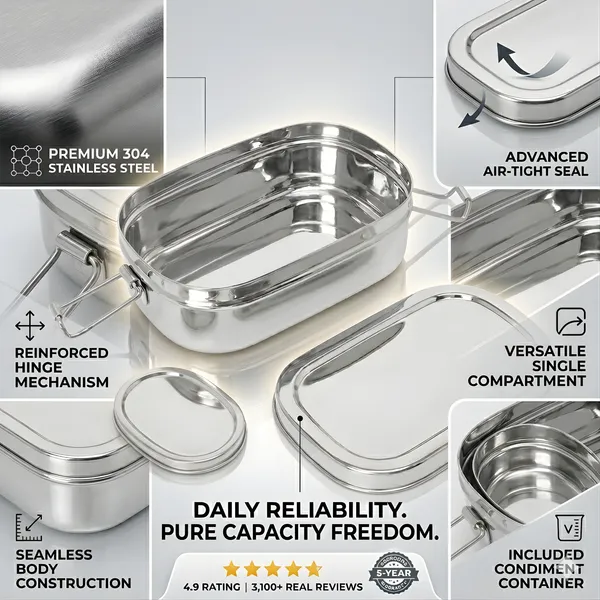 TECHNEGIC_Stainless_Steel_Lunch_Box_for_Office_Men_&_Women,_Steel_Tiffin_Box_for_Kids_School_with_Inner_Sabzi_Container_&_Clip_Lock,_Rust-Free_Bento_Box_for_Food_&_Snacks,_Silver,_650ml
