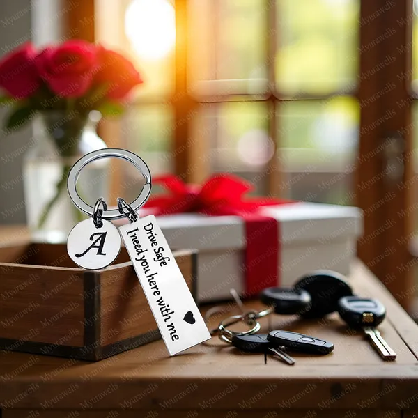 Silver_Stainless_Steel_Drive_Safe_Keychain_With_Initial_Letter_For_All