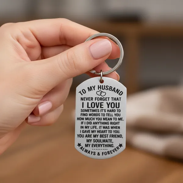 Silver_Stainless_Steel_Anniversary_Key_Chain_For_All