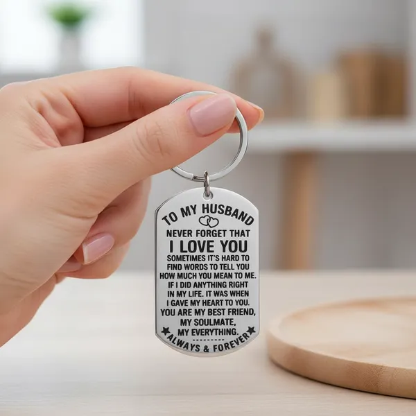 Silver_Stainless_Steel_Anniversary_Key_Chain_For_All