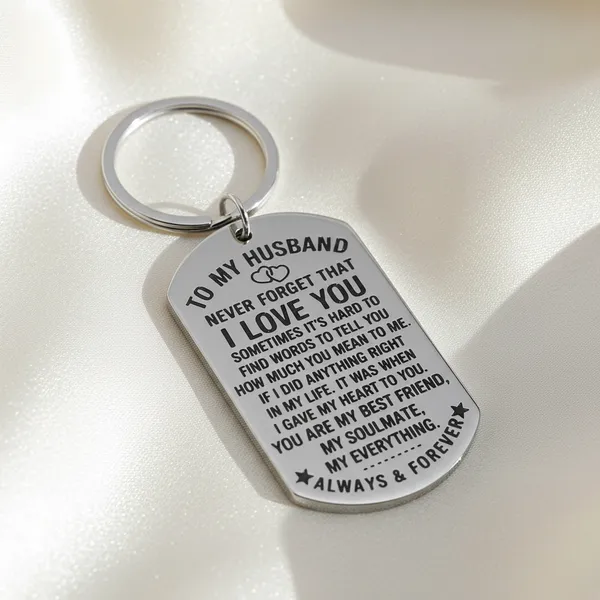 Silver_Stainless_Steel_Anniversary_Key_Chain_For_All