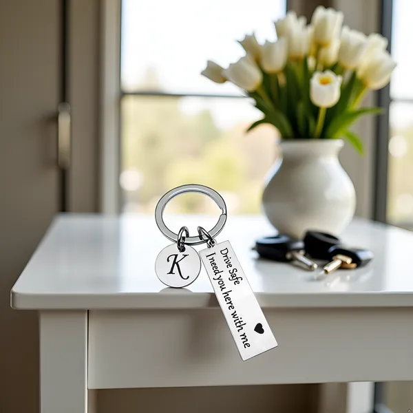 Silver_Stainless_Steel_Drive_Safe_Keychain_With_Initial_Letter_For_All