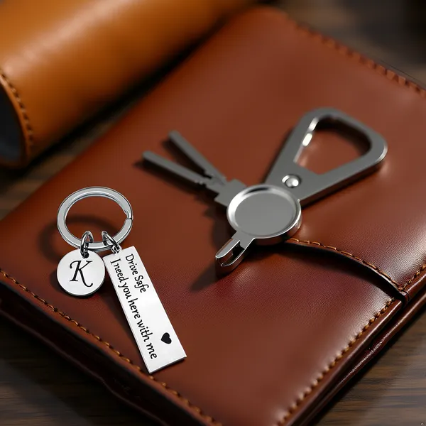 Silver_Stainless_Steel_Drive_Safe_Keychain_With_Initial_Letter_For_All