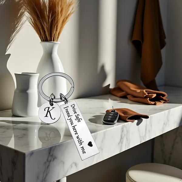 Silver_Stainless_Steel_Drive_Safe_Keychain_With_Initial_Letter_For_All