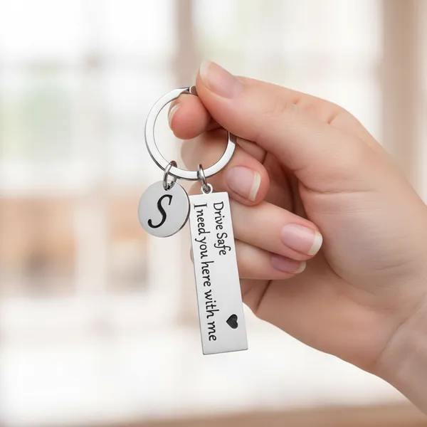 Silver_Stainless_Steel_Drive_Safe_Keychain_With_Initial_Letter_For_All