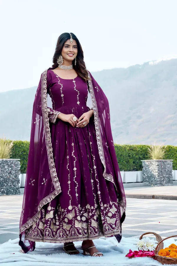 Blue_And_Purple_Ethnic_Wear_Kurta_Pajama_With_Dupatta_For_Women_Pack_Of_2