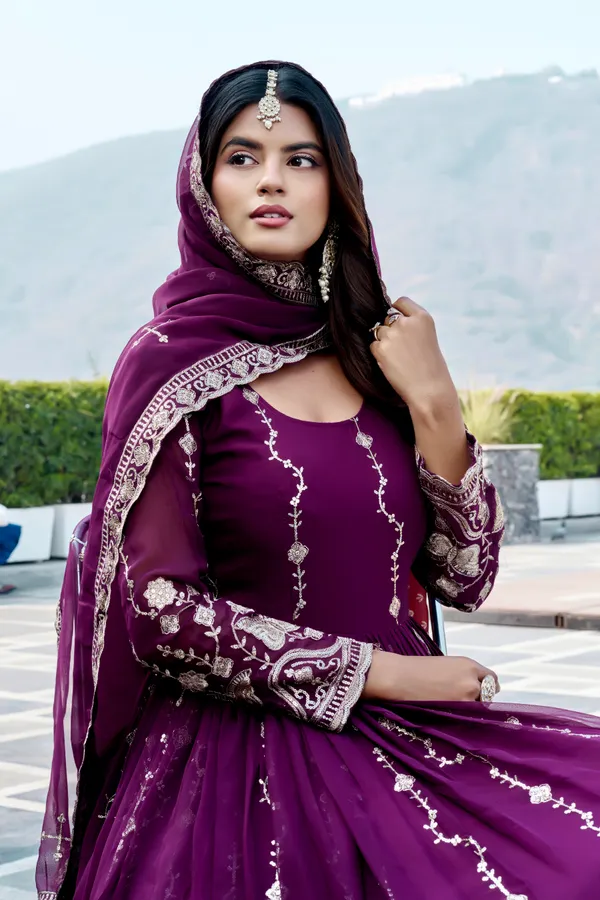 Blue_And_Purple_Ethnic_Wear_Kurta_Pajama_With_Dupatta_For_Women_Pack_Of_2
