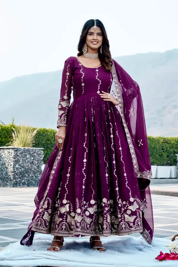Blue_And_Purple_Ethnic_Wear_Kurta_Pajama_With_Dupatta_For_Women_Pack_Of_2