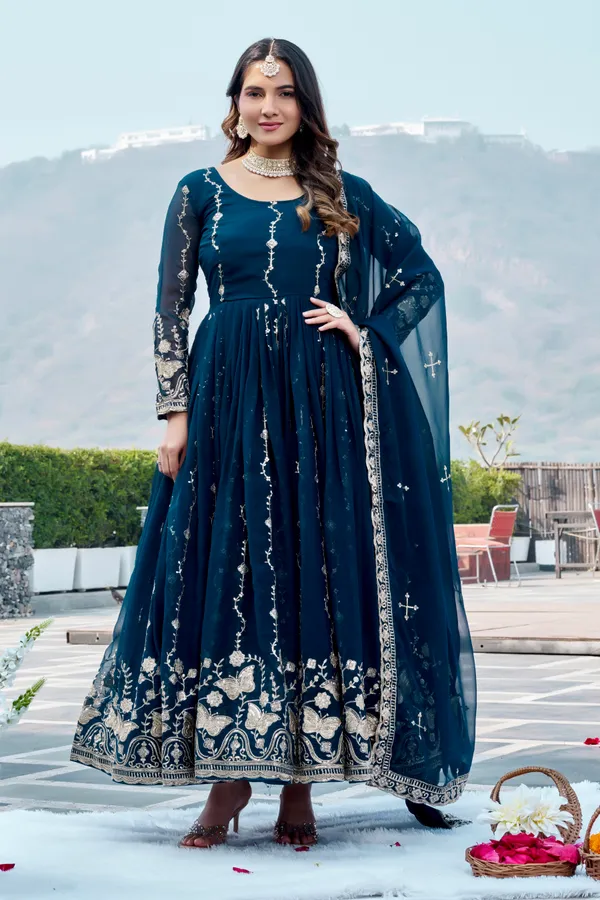 Blue_And_Purple_Ethnic_Wear_Kurta_Pajama_With_Dupatta_For_Women_Pack_Of_2