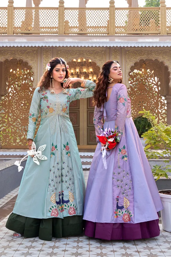 Light_Green_And_Lavender_Floral_Embroidered_Anarkali_Gown_Set_For_Women
