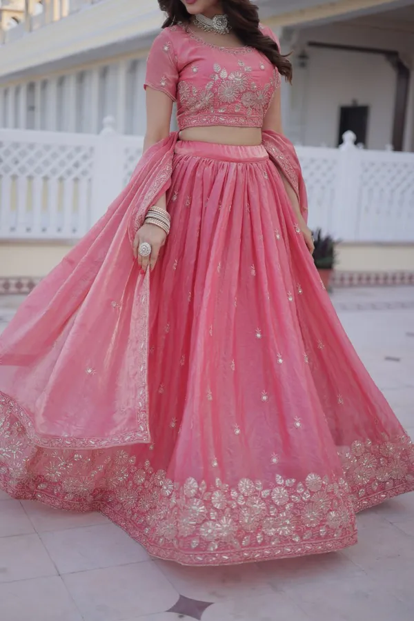 Pink_Embroidered_Lehenga_Choli_Set_With_Dupatta_Ethnic_Wedding_Wear_For_Women