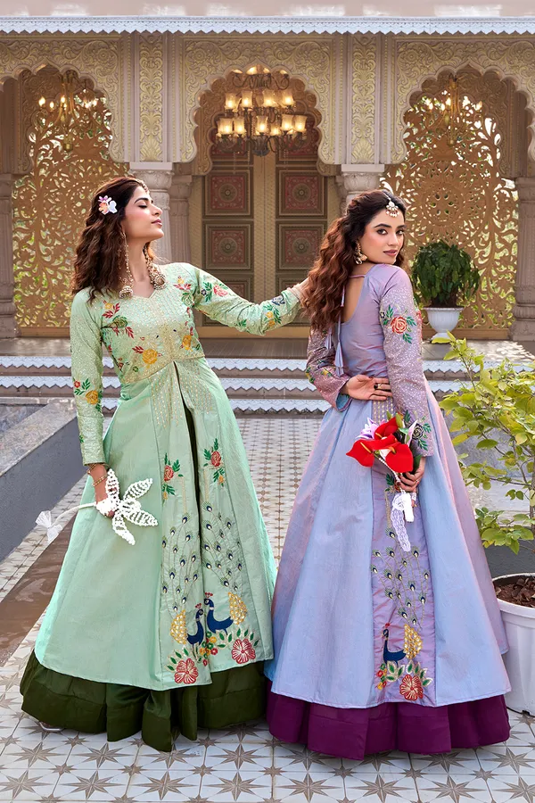 Light_Green_And_Lavender_Floral_Embroidered_Anarkali_Gown_Set_For_Women