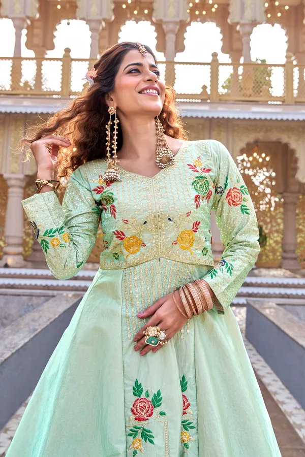 Light_Green_And_Lavender_Floral_Embroidered_Anarkali_Gown_Set_For_Women