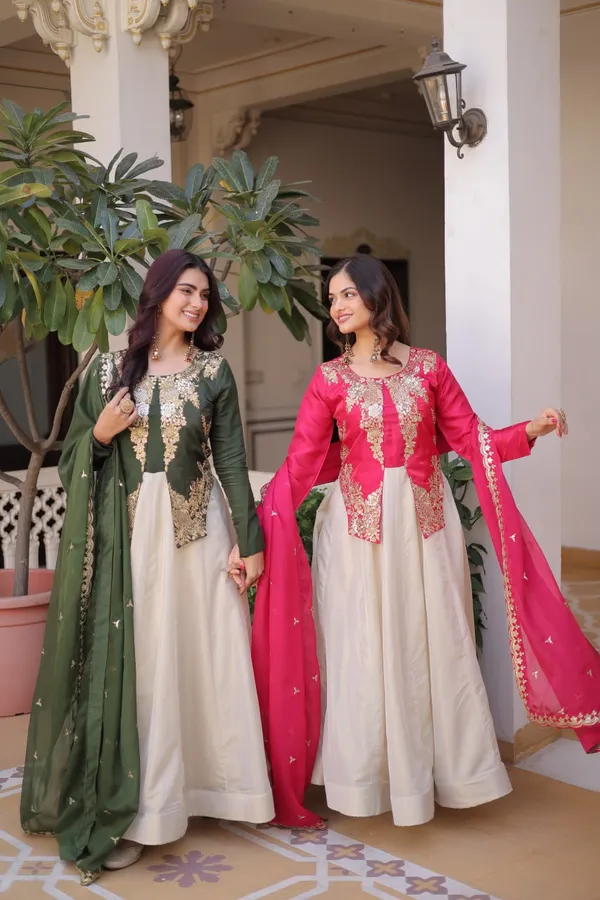 Pink_And_White_Embroidered_Jacket_Style_Palazzo_Suit_Set_With_Dupatta_Ethnic_Indo_Western_Wear_For_Women