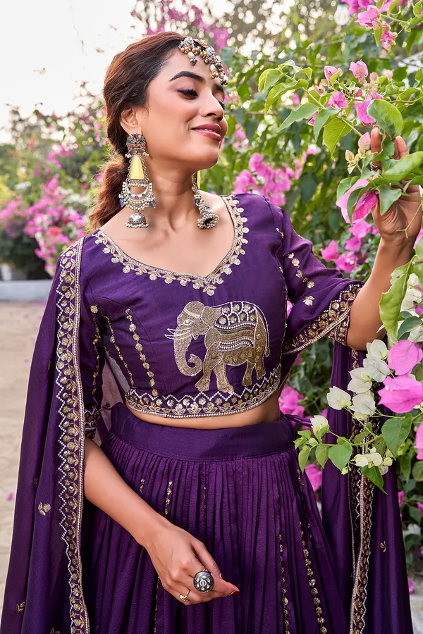 Purple_Elephant_Embroidered_Lehenga_Choli_Set_With_Dupatta_For_Women