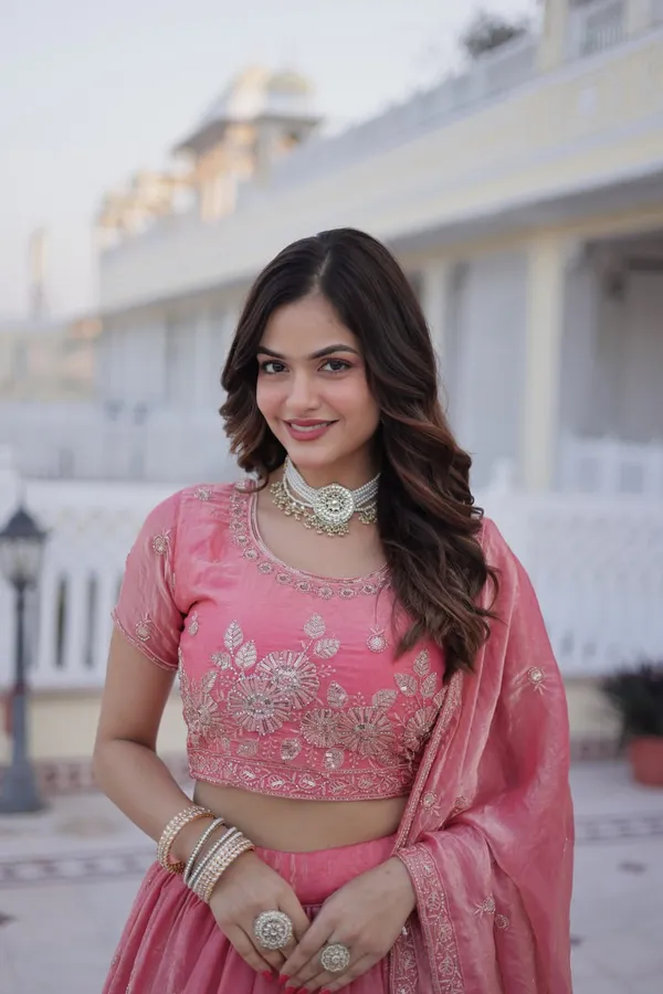 Pink_Embroidered_Lehenga_Choli_Set_With_Dupatta_Ethnic_Wedding_Wear_For_Women