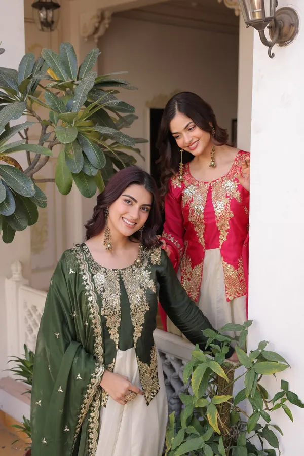 Pink_And_White_Embroidered_Jacket_Style_Palazzo_Suit_Set_With_Dupatta_Ethnic_Indo_Western_Wear_For_Women
