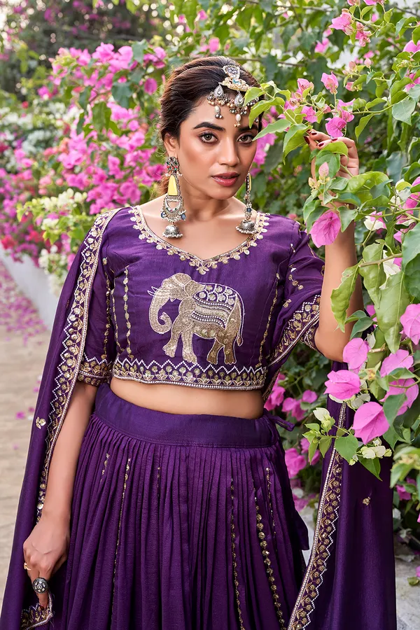 Purple_Elephant_Embroidered_Lehenga_Choli_Set_With_Dupatta_For_Women