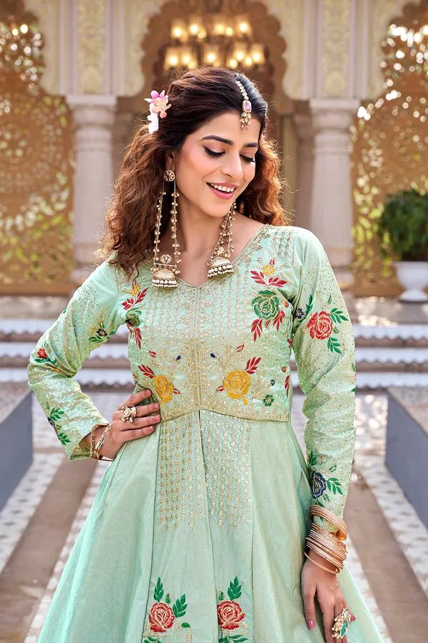 Light_Green_And_Lavender_Floral_Embroidered_Anarkali_Gown_Set_For_Women