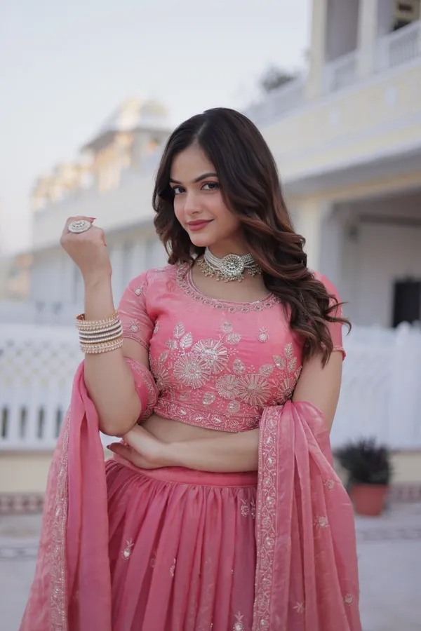 Pink_Embroidered_Lehenga_Choli_Set_With_Dupatta_Ethnic_Wedding_Wear_For_Women