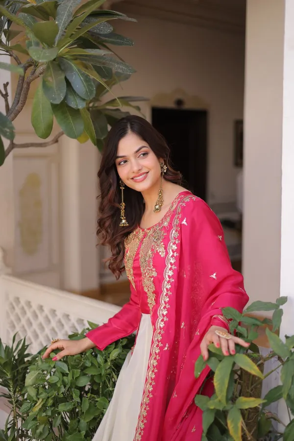 Pink_And_White_Embroidered_Jacket_Style_Palazzo_Suit_Set_With_Dupatta_Ethnic_Indo_Western_Wear_For_Women
