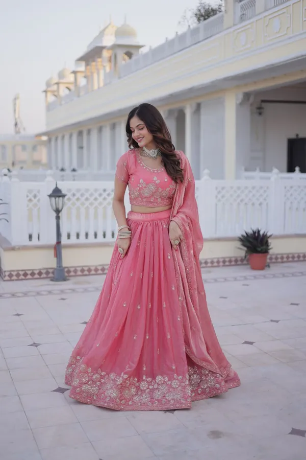 Pink_Embroidered_Lehenga_Choli_Set_With_Dupatta_Ethnic_Wedding_Wear_For_Women