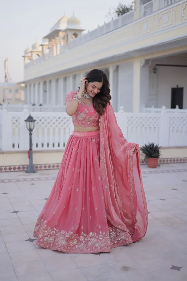 Pink_Embroidered_Lehenga_Choli_Set_With_Dupatta_Ethnic_Wedding_Wear_For_Women