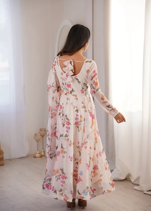 White_Floral_Print_Anarkali_Suit_Set_With_Dupatta_For_Women