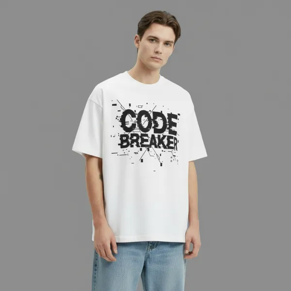 Code_Breaker_Streetwear_Black_French_Terry_Cotton_Oversized_T-Shirt_For_Men