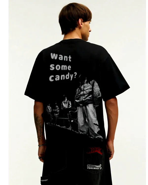 Want_Some_Candy_Black_French_Terry_Cotton_Oversized_T-Shirt_For_Men
