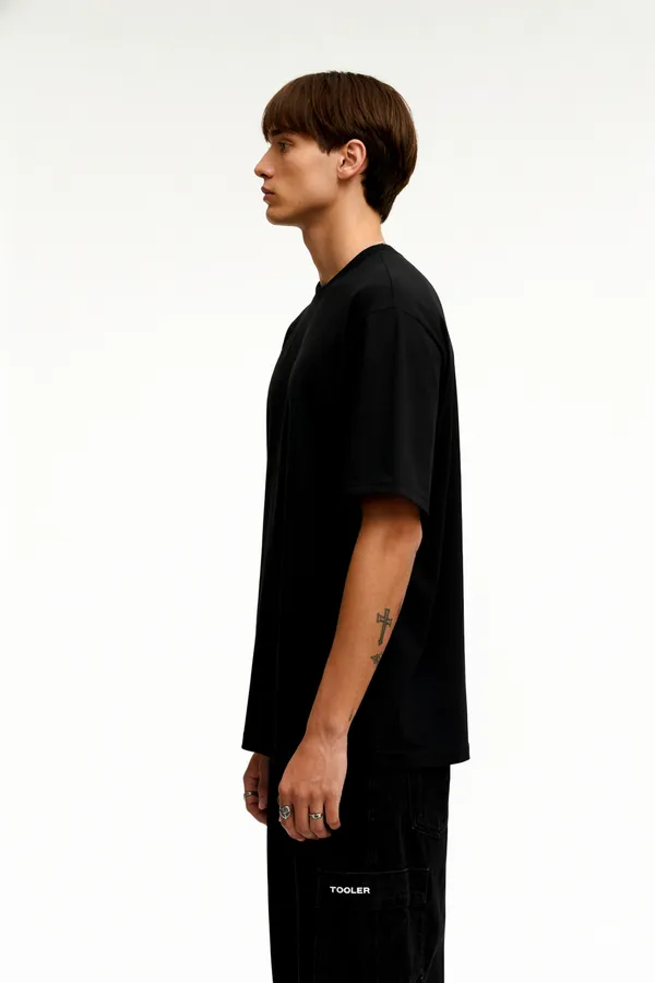 Stfu_Graphic_Streetwear_Back_Black_French_Terry_Cotton_Oversized_T-Shirt_For_Men