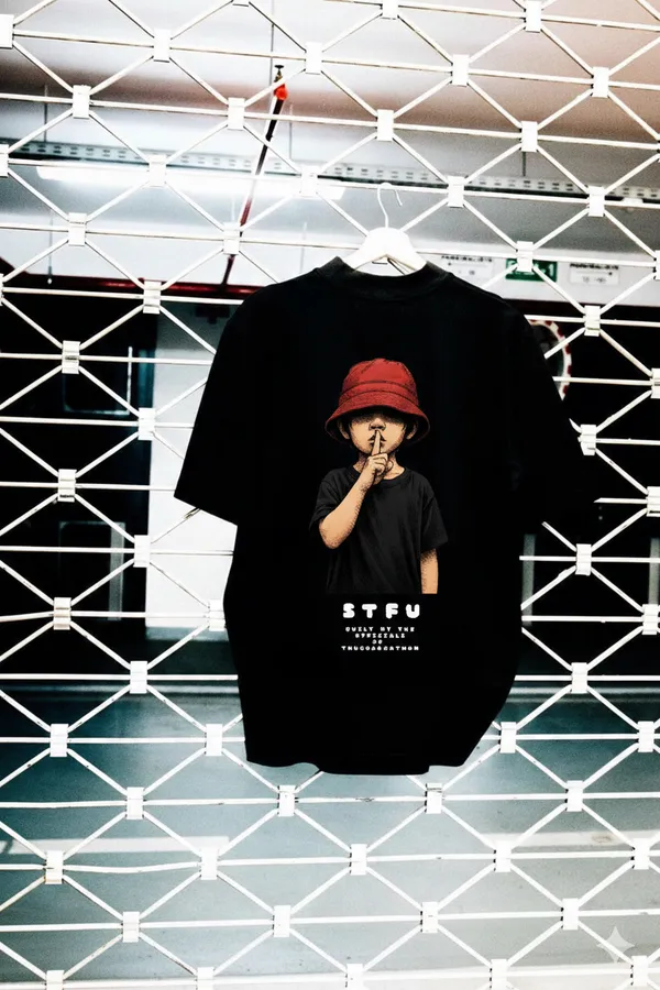 Stfu_Graphic_Streetwear_Back_Black_French_Terry_Cotton_Oversized_T-Shirt_For_Men
