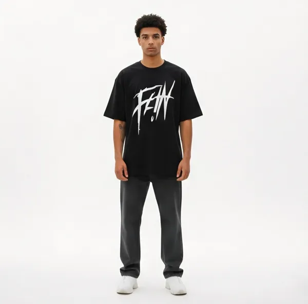 Graphic_Premium_Streetwear_Black_French_Terry_Cotton_Oversized_T-Shirt_For_Men