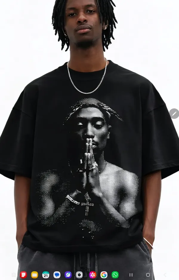Tupac_Shakur_Real_lies_Street_Wear_Back_And_Front_Black_French_Terry_Cotton_Oversized_T-Shirt_For_Men