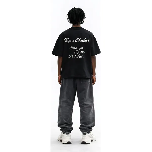 Tupac_Shakur_Real_lies_Street_Wear_Back_And_Front_Black_French_Terry_Cotton_Oversized_T-Shirt_For_Men