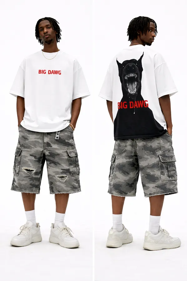 Big_Dawg_Front_And_Back_White_French_Terry_Cotton_Oversized_T-Shirt_For_Men