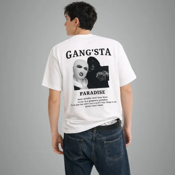 Gangsta_Paradise_Front_And_Back_White_French_Terry_Cotton_Oversized_T-Shirt_For_Men
